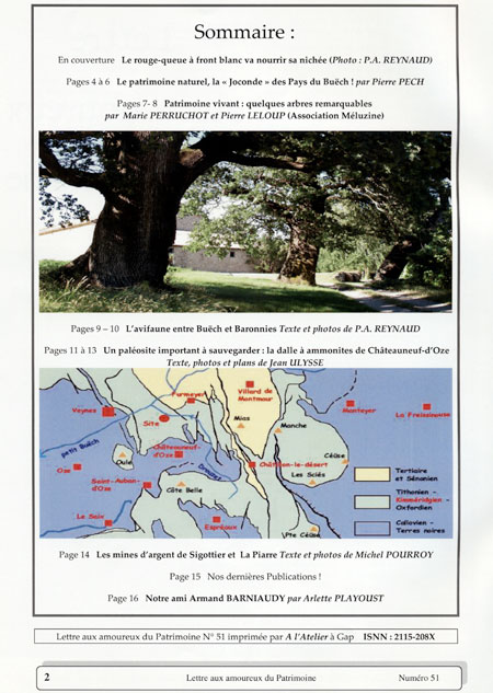 Bulletin n°51 sommaire