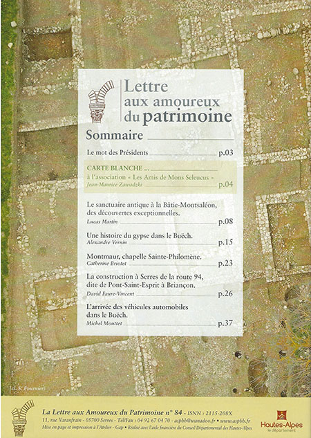 Bulletin n°84 sommaire